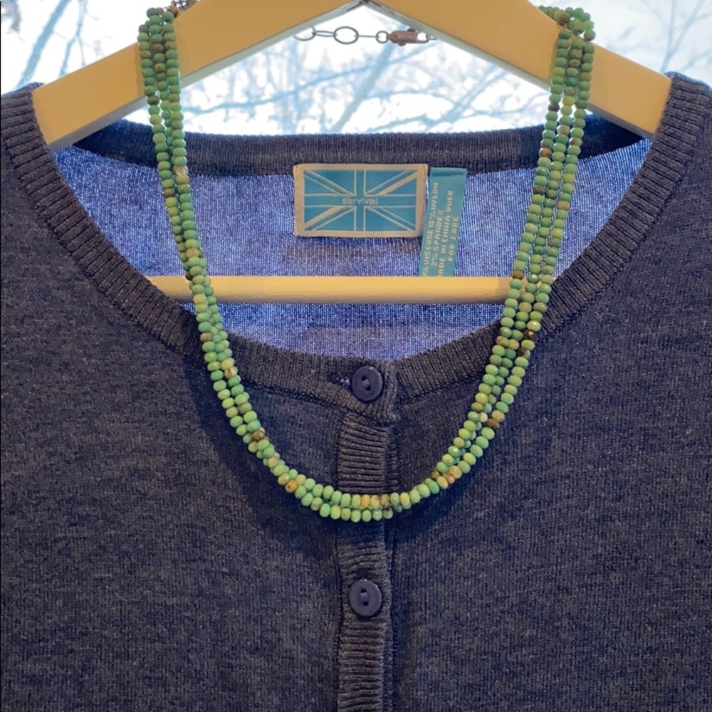 Denim blue cropped sweater